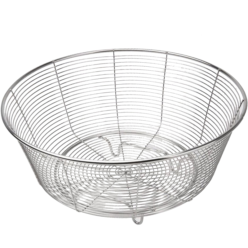 304不锈钢水果篮厨房沥水篮洗菜盆家用客厅水果收纳筐高清大图