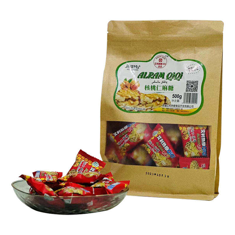 艾利热穆企企(ALRAM QIQI)传统风味核桃仁麻糖 500g/袋