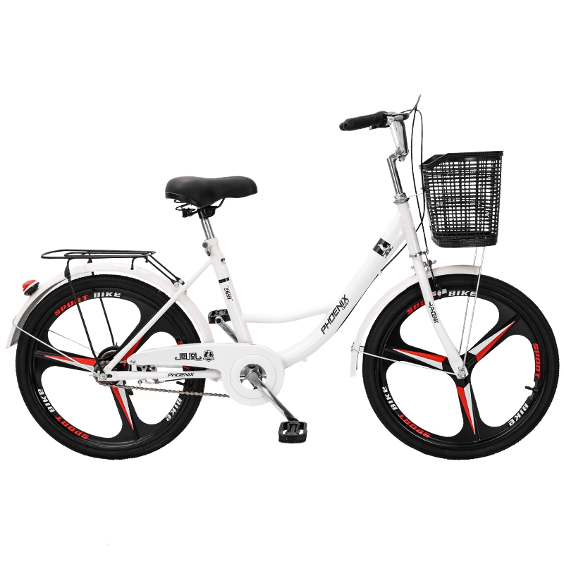 凤凰牌自行车女款通勤轻便实心胎单车20寸22寸大人男士大学生成人