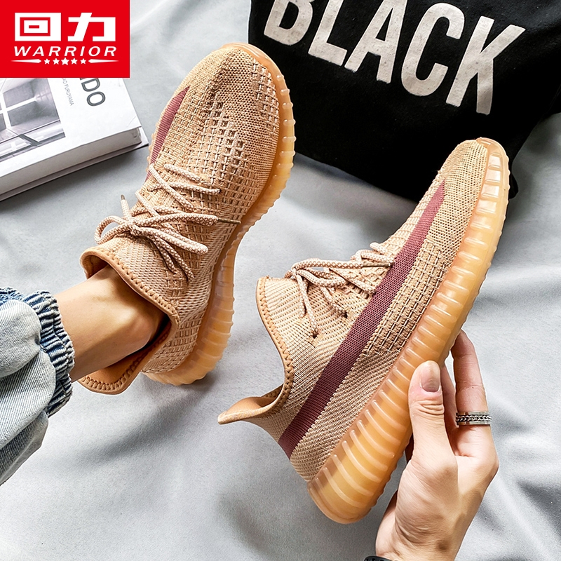 回力warrior椰子男鞋新款夏季透气潮网面休闲春男士运动飞织跑步鞋
