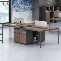 质凡时尚职员办公桌屏风卡位办公室员工位 4.6米6人位