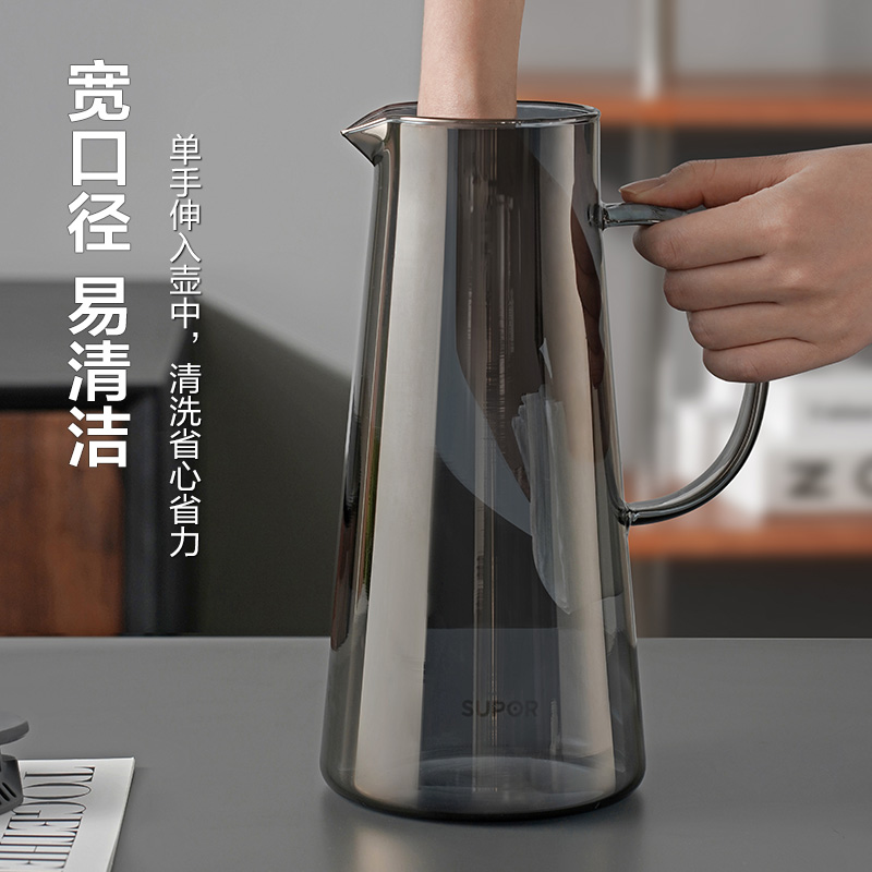 苏泊尔冰箱冷水壶桶家用凉水杯耐高温玻璃冰水壶夏冷泡瓶茶罐高清大图