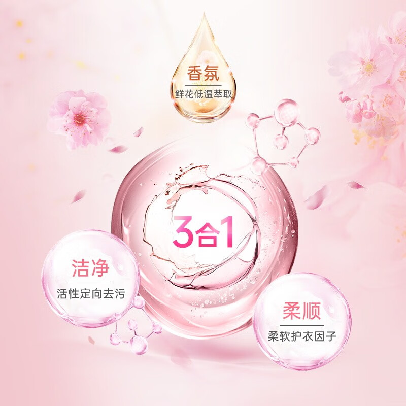 水卫仕衣物清洁2件套装W42/WS15(除菌除螨洗衣液1瓶 香氛洗衣液(樱花)1瓶)高清大图