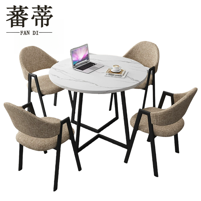 蕃蒂洽谈桌椅90cm套高清大图