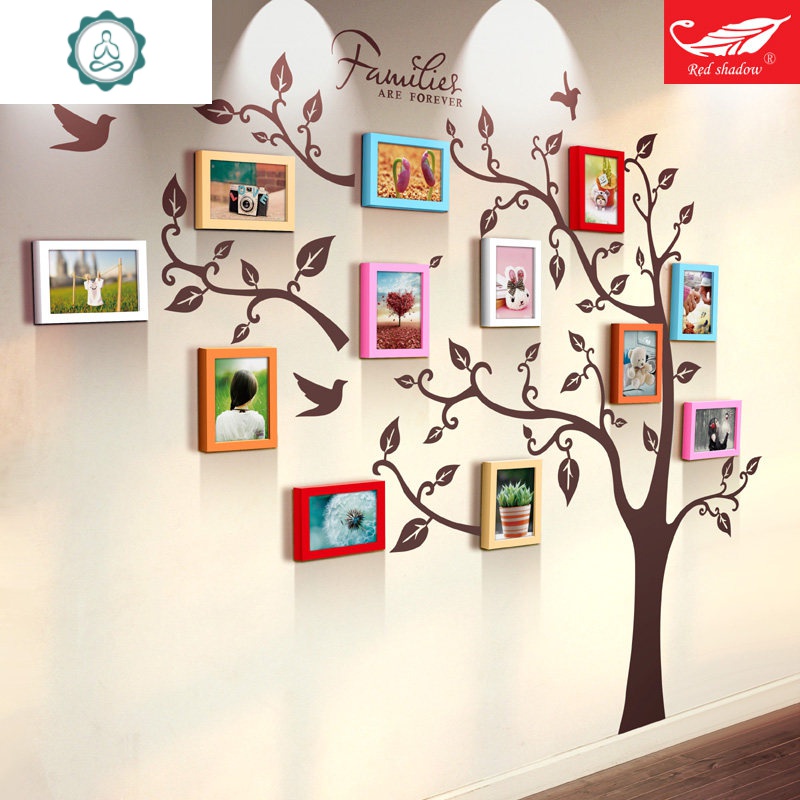 相片墙7寸实木挂墙相框组合客厅欧式墙面创意装饰品办公室照片墙封后