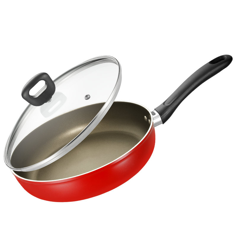 爱仕达(ASD)平底锅不粘锅煎锅烙饼锅煎蛋锅家用燃气灶适用早餐锅大煎牛排锅24CM多功能不沾神器电磁炉锅WG8128E