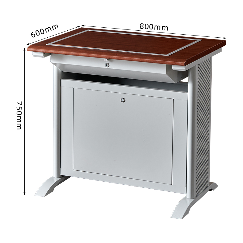 臻远ZY4012404隐藏式翻转电脑桌培训桌教室机房多媒体学习桌办公桌A款单人位高清大图