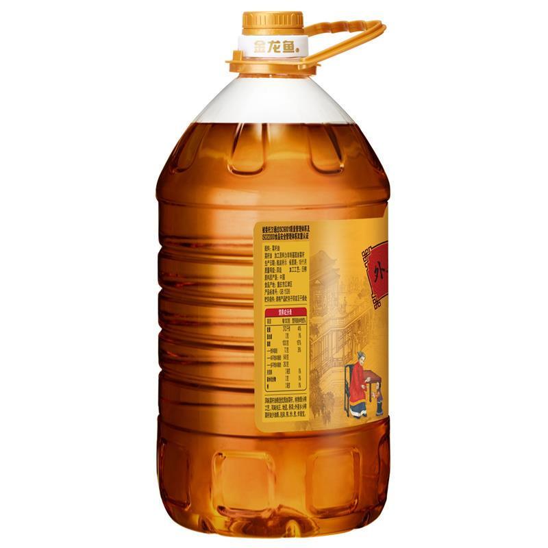 金龙鱼 食用油 非转基因 压榨外婆乡小榨菜籽油5L