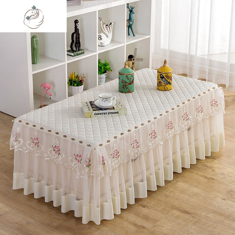 茶几罩蕾丝全包桌布防滑加厚客厅餐桌套长方形布艺防尘罩茶几套罩