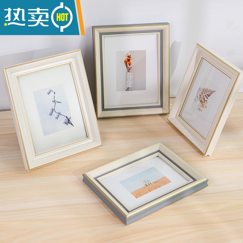 敬平相框摆台六寸洗做成照片打印加相册框冲洗6 7寸8相片定制高级感a4 浅檀纹 10寸高清大图