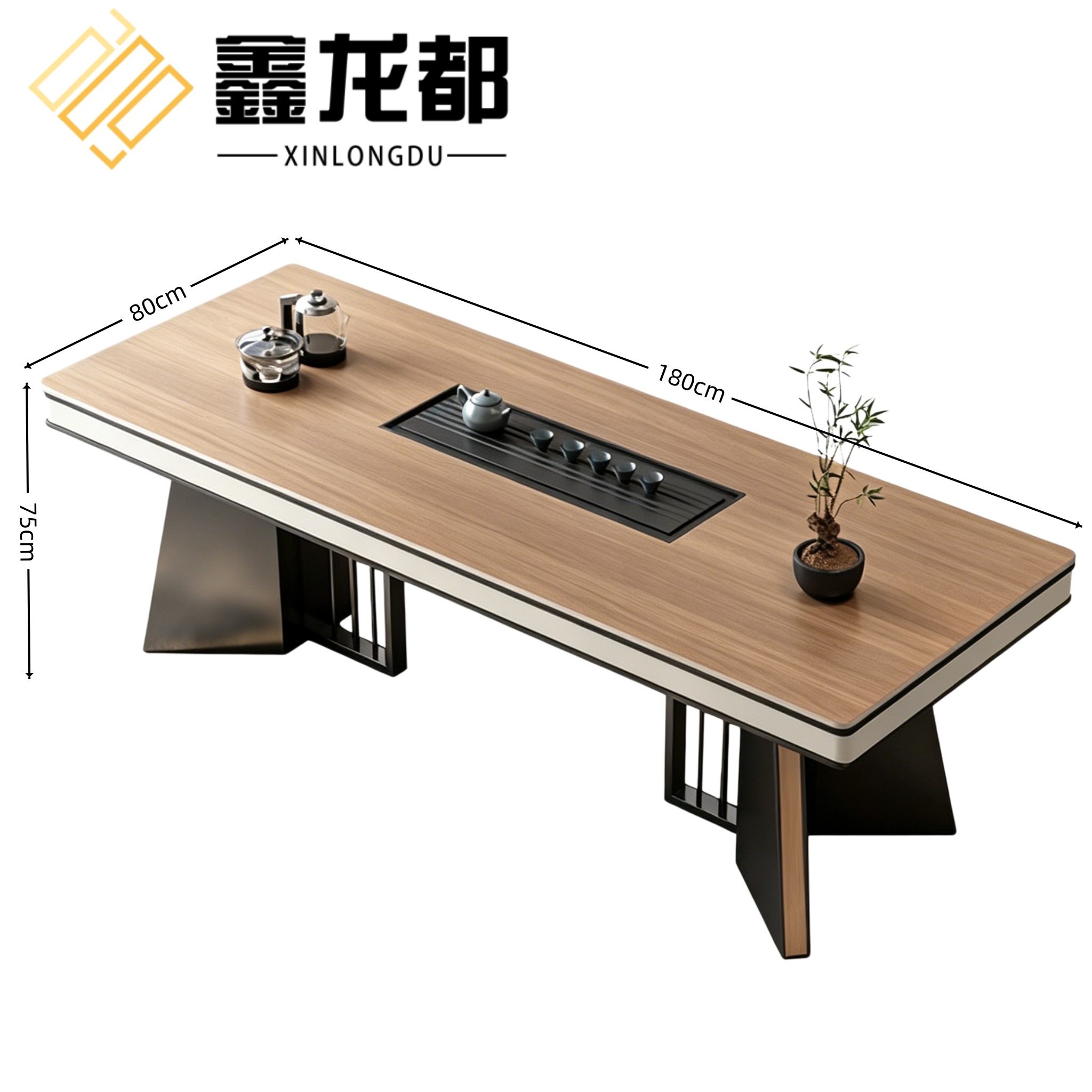 鑫龙都茶桌1.4米高清大图