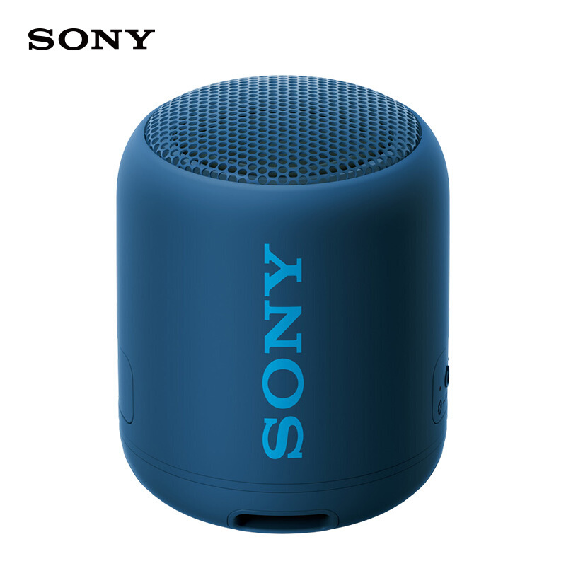 索尼SONYSRSXB12便携式无线扬声器防水重低音蓝牙音响蓝色