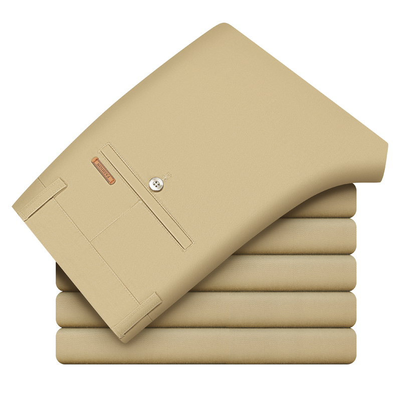 金盾(KIN DON)冬季休闲长裤男裤商务休闲裤男士西裤直筒裤宽松冬天厚款百搭裤子男 金盾休闲裤5023卡其色】 35(2尺8)