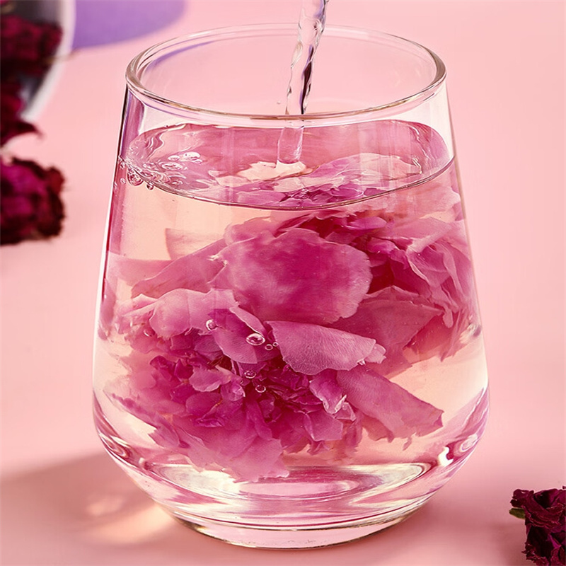 墨红玫瑰花茶冻干云南重瓣红玫瑰花冠王一朵一杯滋补泡水养生花茶高清大图
