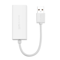 绿联 USB百兆有线网卡转RJ45网线连接器 苹果Mac笔记本电脑外置网口转换器以太网转接线 白