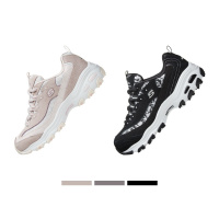 Skechers斯凯奇女鞋秋季运动鞋 时尚迷彩拼接熊猫鞋厚底老爹鞋 99999825