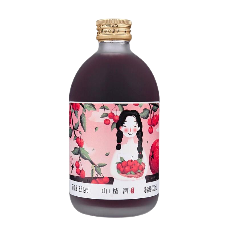 通明山新国货 果酒蜜桃山楂蓝莓荔枝青梅南果梨味 330ml*6瓶礼盒装 低度微醺 高颜值网红果酒酸甜开胃酒高清大图