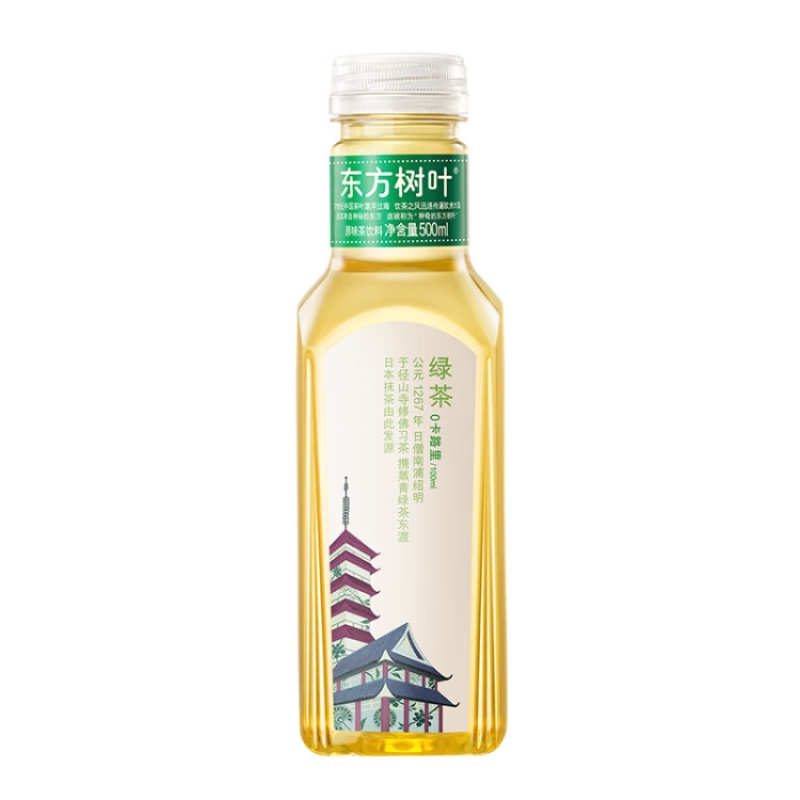 农夫山泉 东方树叶绿茶500ml*15瓶 0糖0脂0卡无糖饮料茶饮料 整箱装