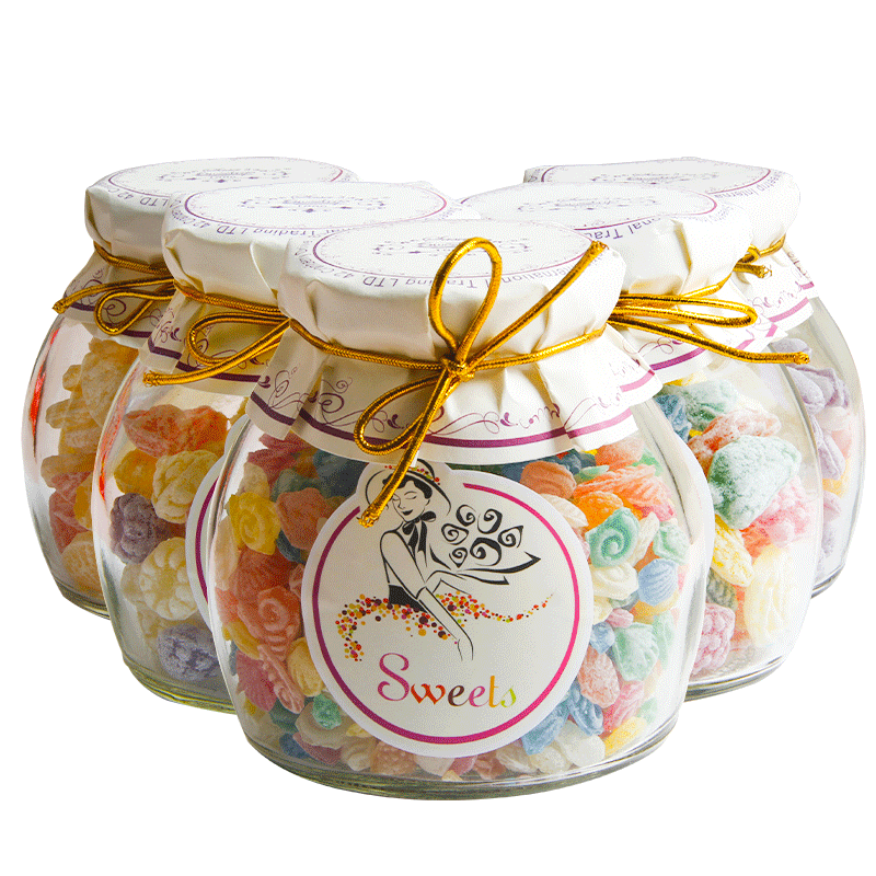 西班牙进口水果糖果150g瓶装莎莎的店草莓贝壳形什锦糖喜糖软糖