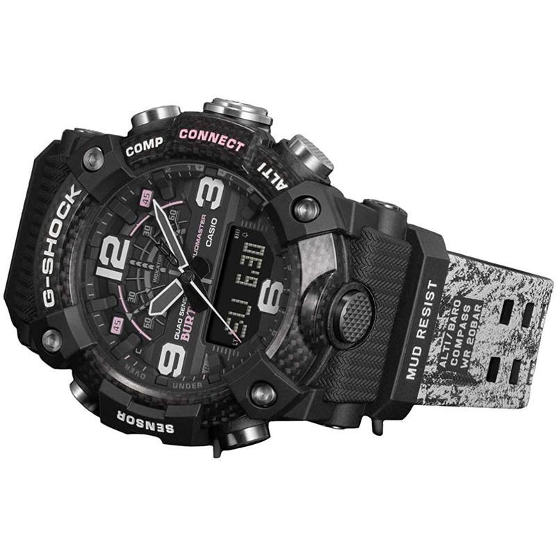 卡西欧(casio)g-shock手表 burton联名防震防水四重感应蓝牙连接功能