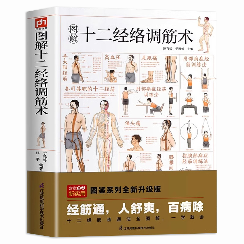 [官方正版]十二经络调筋术 [正版]图解十二经络调筋术十二经筋疏通法全图解一学就会50种经筋病症的康复训练12种经筋功用高清大图