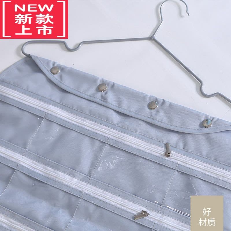 可莉允宿舍器布艺门后衣柜悬挂式饰品双面透明整理袋防尘挂袋图片