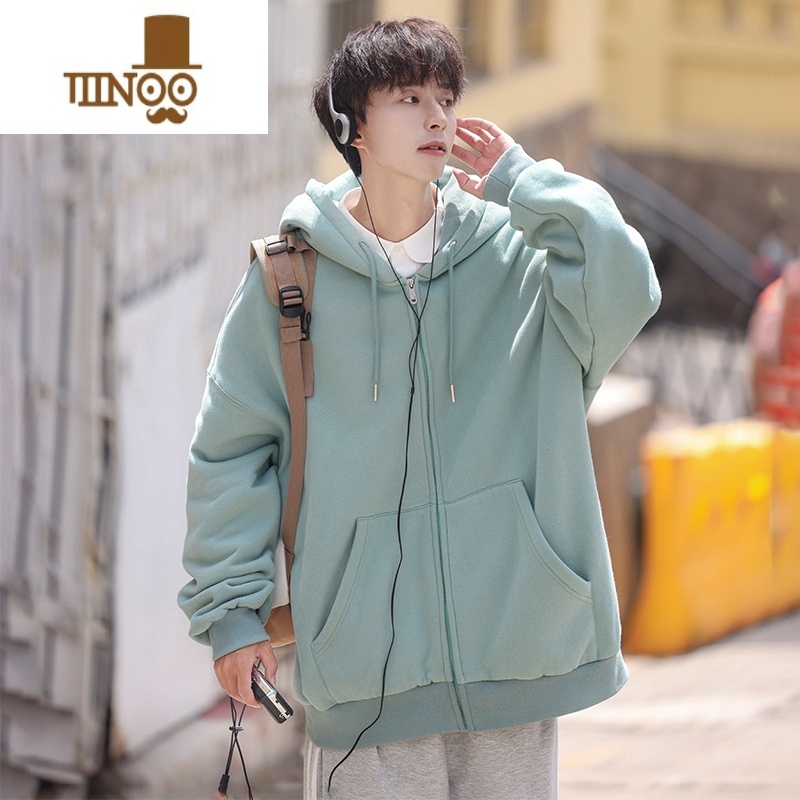 YANXU外套男2023新款潮牌美式棒球服青少年宽松休闲夹克开衫卫衣高清大图