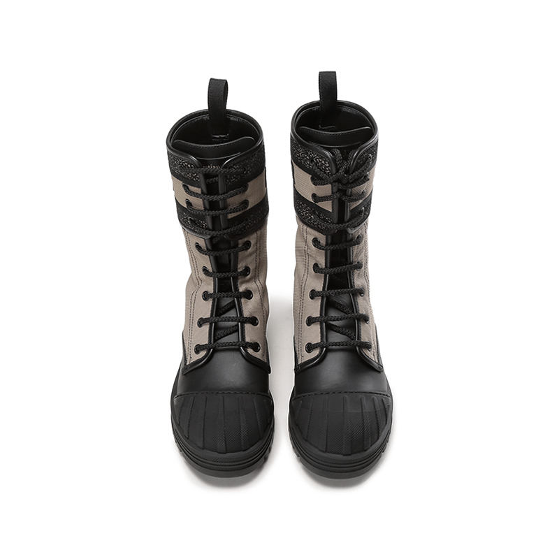 迪奥 dior 女士织物配皮/橡胶d-major系带靴子短靴踝靴kci675scr