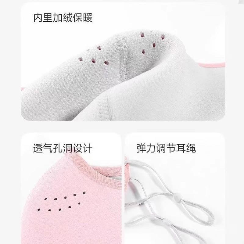 骑行保暖口罩女冬季加厚透气立体护眼角高颜值防风寒显脸小面罩3759A图片