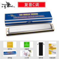 天鹅(Tian E)(SWAN)口琴高级_成人初学者专业28孔复音演奏级重音C调口风琴乐器 抖音