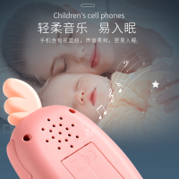 儿童益智幼儿音乐手机早婴儿可咬小孩女孩仿真电话灯光玩具 --双语趣味手机颜色随机