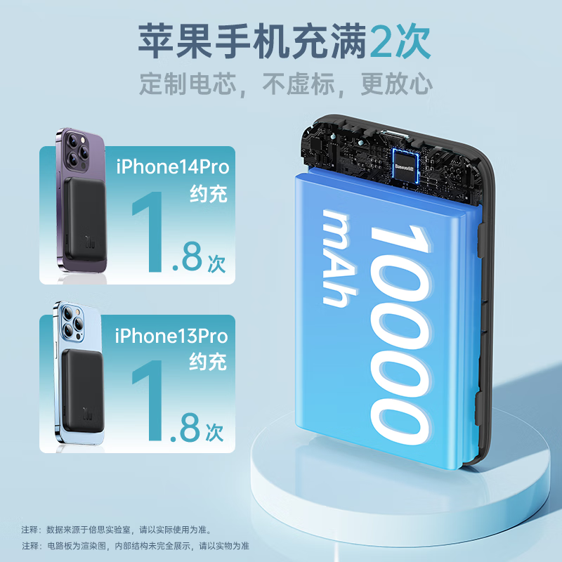 倍思(BASEUS) 磁吸迷你 磁吸无线充电 10000mAh 20W PPCXM10高清大图