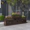 苏宁 金菲罗格 办公家具 户外商业镀锌钢板花箱 棕色花箱100x30x80cm