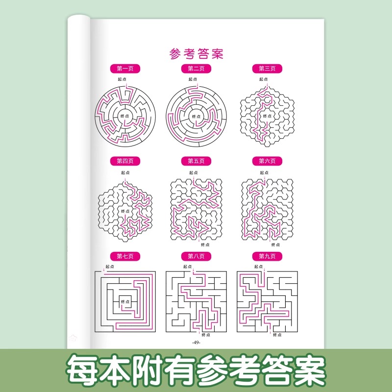 [醉染正版]左右脑思维专注力迷宫大挑战幼儿园高难度迷宫魔线小学生益智游戏3-6-7-8-10岁儿童走迷宫注意力训练智力开高清大图