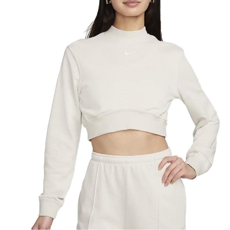 NIKE耐克卫衣运动休闲针织半高领短款女装套头衫FN2477-104 D