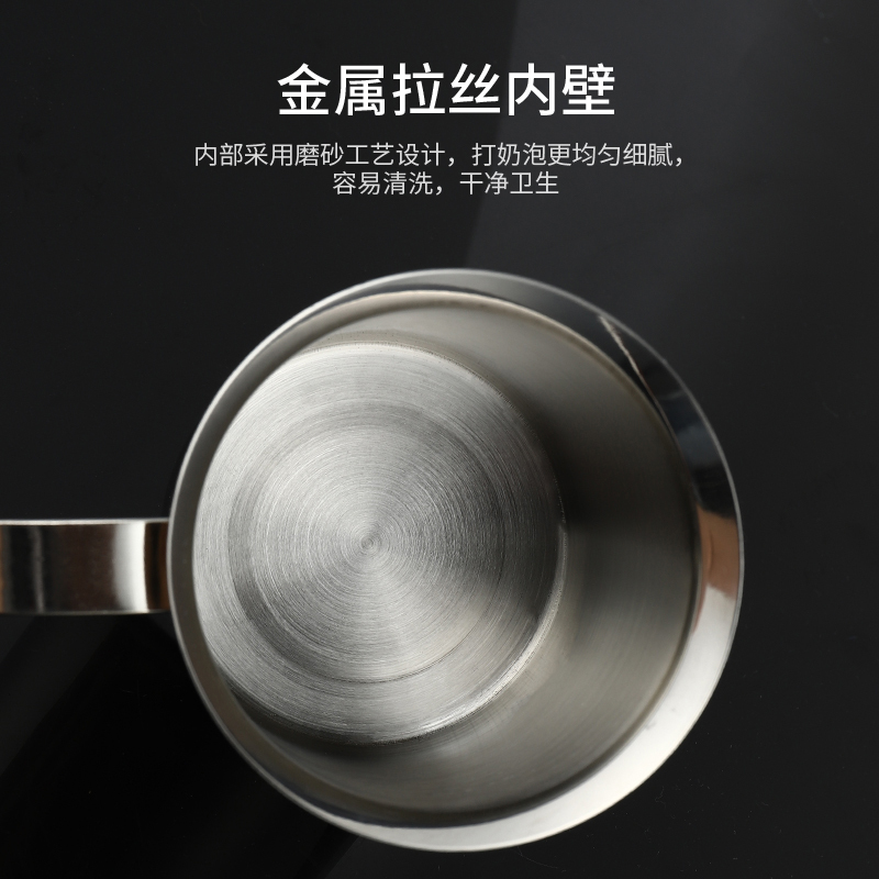 手动双层不锈钢打奶泡器牛奶咖啡奶泡机烘培奶泡奶泡机