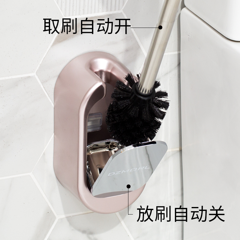 马桶刷套装厕所刷免打孔卫生间洁厕刷子软毛无死角马桶刷架吸壁式