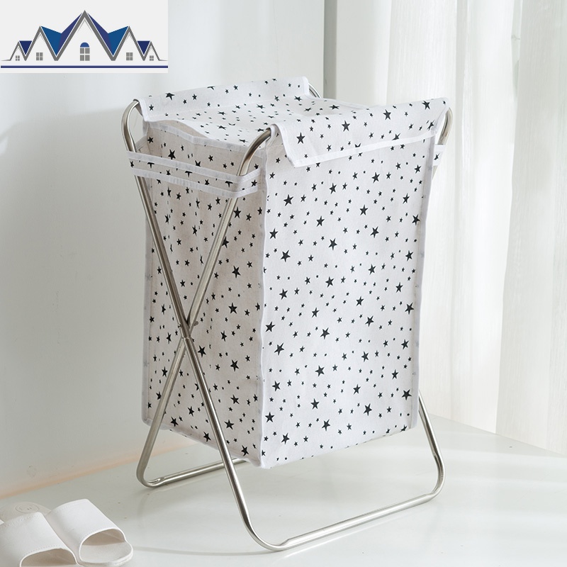 脏衣服收纳筐折叠装衣物篮子洗衣框玩具桶北欧衣篓脏衣篮家用 三维工匠收纳篮 星星