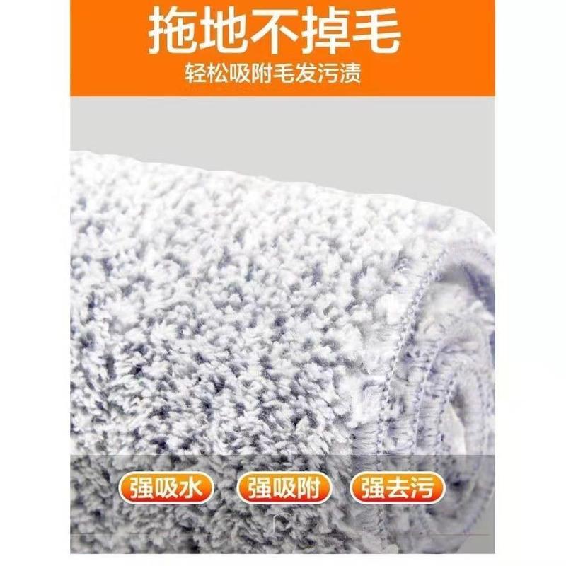 加厚拖把头加密拖布头多动能懒人替换布刮刮乐拖把布拖地布免手洗 32*10(单套头)普通 三片装