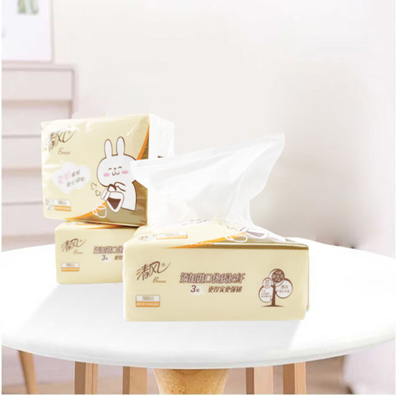 清风AR62STM1萌宠系列180*120mm三层100抽亲肤抽纸6联包(黑色)1提高清大图