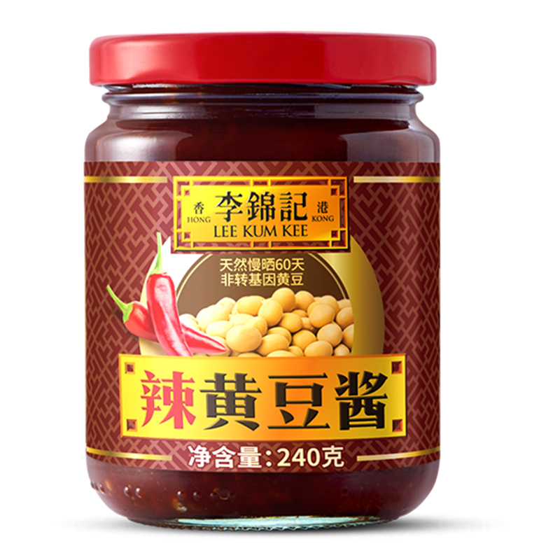 李锦记 辣黄豆酱240g 豆瓣酱大豆酱焖酱爆烤肉蘸酱料