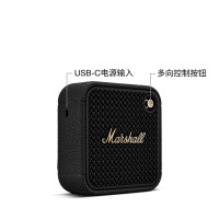 MARSHALL(马歇尔)WILLEN II 音箱便携式2代无线蓝牙家用户外防尘防水续航礼物小音响 黑金色