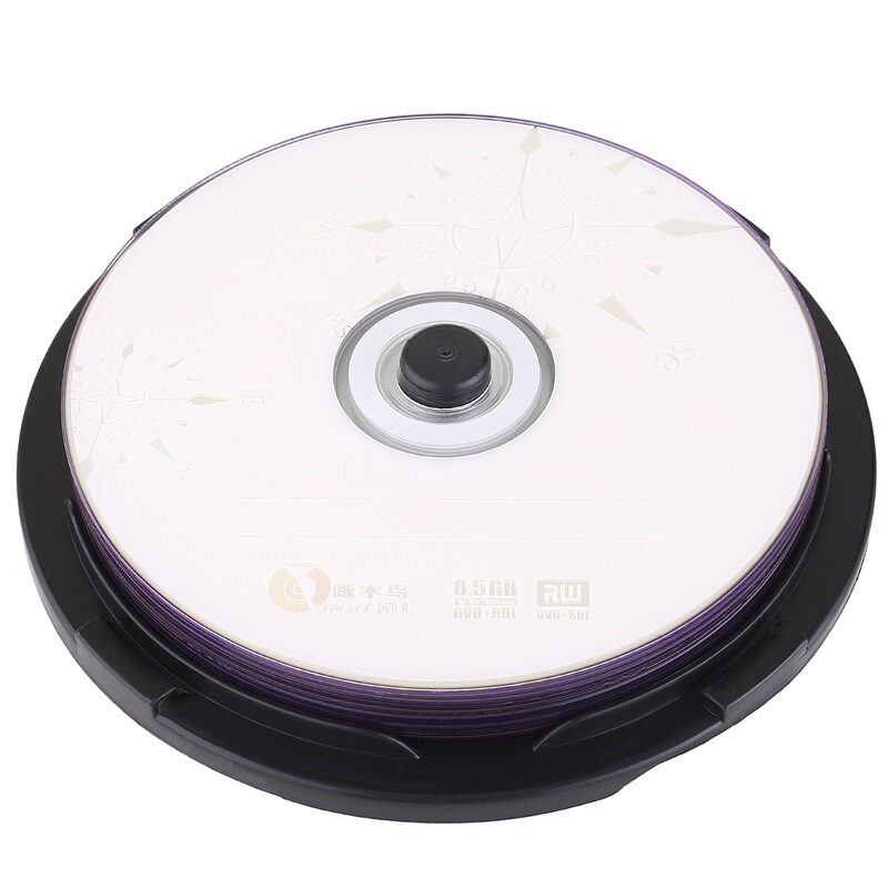 啄木鸟 DVD+R DL 8速 8.5G 单面双层 10片桶装 刻录盘