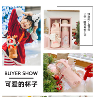 优仅ALL-JOINT儿童保温杯独角兽杯子女可爱ins学生简约水杯带吸管保温用品