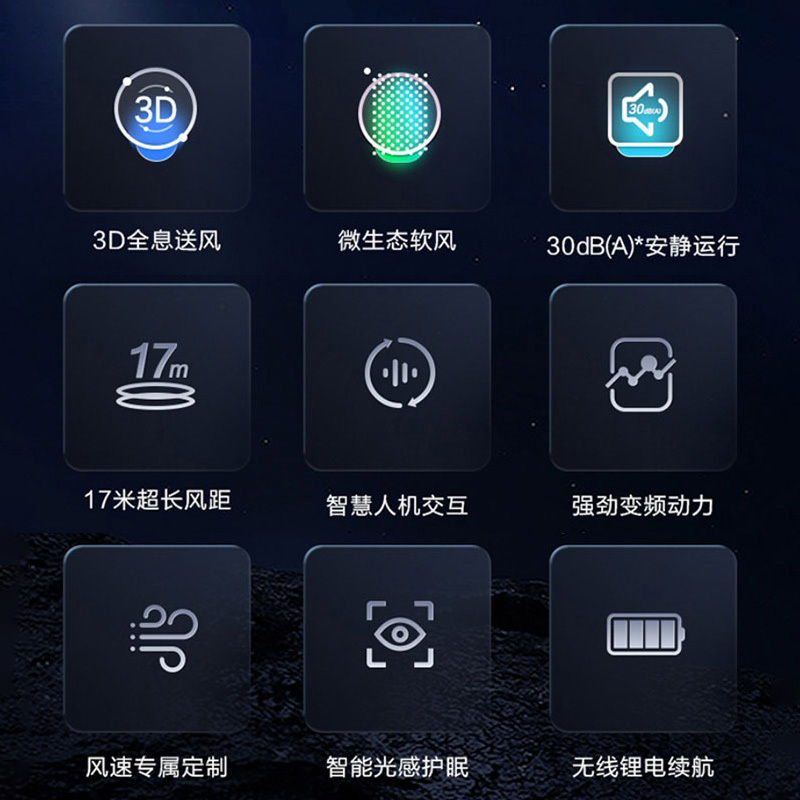 卡萨帝空气循环扇星耀系列CFS-Y30PAU1强劲变频动力3D全息送风