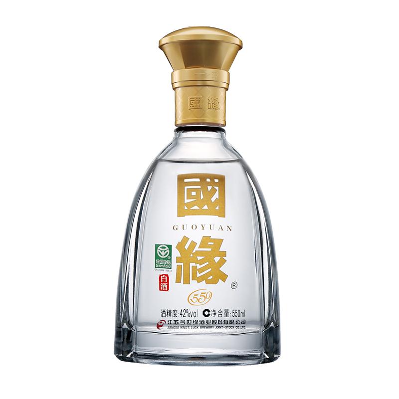 [升级版550ml] 今世缘 国缘 对开 浓香型 白酒42度 550ml*4整箱装