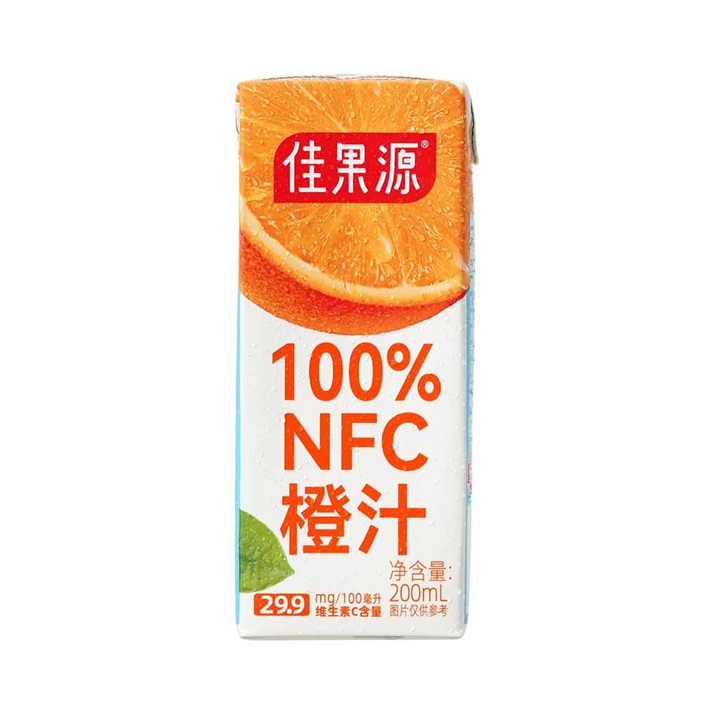 佳果源 三颗甜橙100%NFC橙汁礼盒装 200ml*10