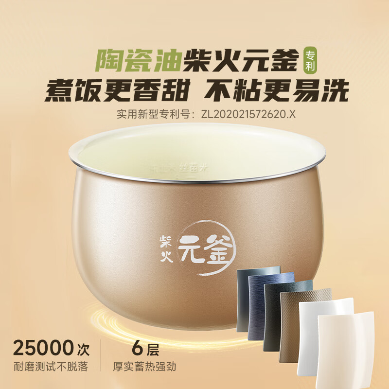 小熊(Bear)电饭煲 家庭 4升大容量柴火饭多功能智能微压22分钟快煮米饭锅 DFB-D40N1高清大图