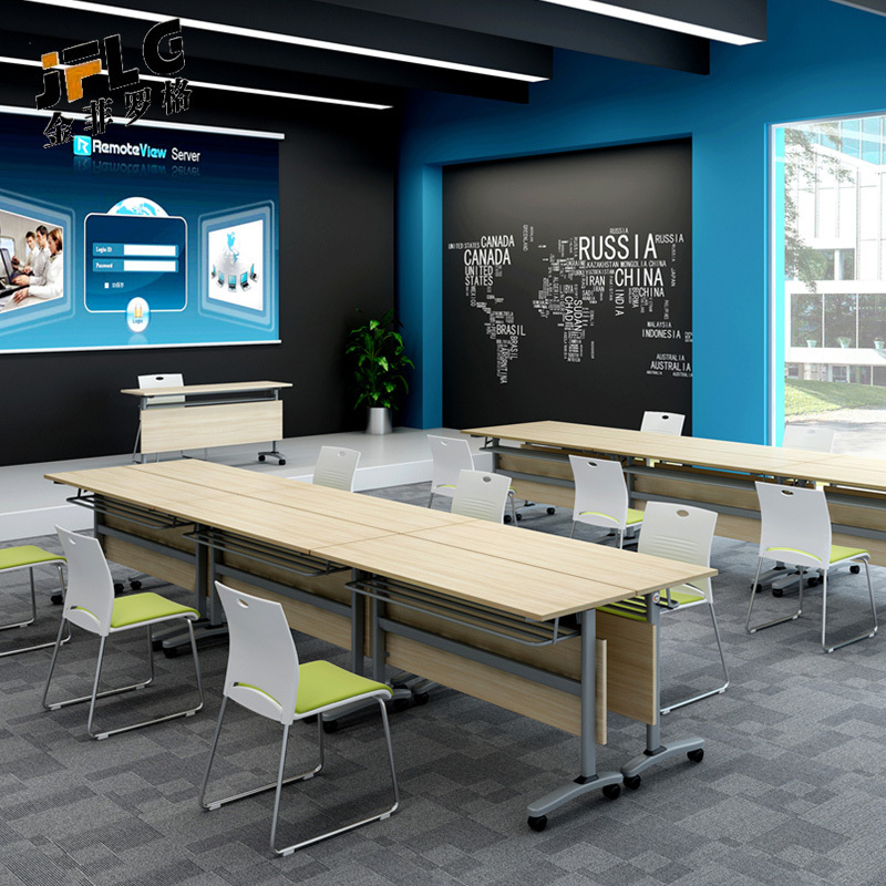 苏宁 金菲罗格 办公家具 折叠会议桌培训桌带轮移动折叠桌高清大图
