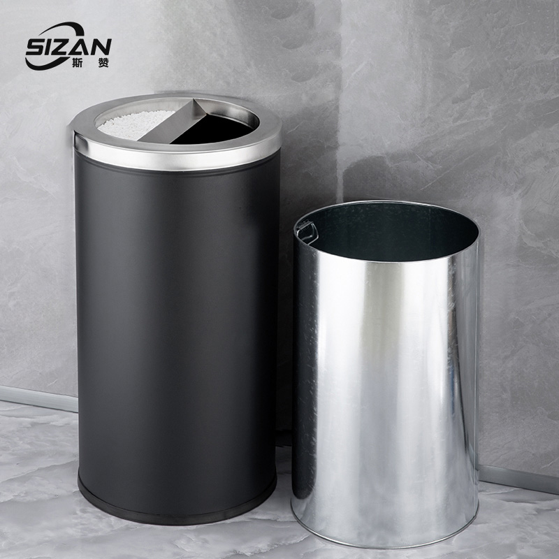 斯赞 烟灰缸垃圾桶 半投盖38*71cm 个高清大图